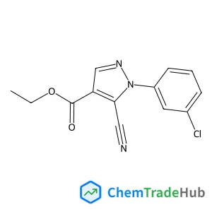 Ethyl 1-(3-chlorophenyl)-5-cyano-1H-pyrazole-4-carboxylate
