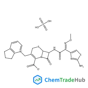 (6R,7R)-7-{[(2Z)-2-(2-Amino-1,3-thiazol-4-yl)-2-(methoxyimino)acetyl]amino}-3-(6,7-dihydro-5H-cyclopenta[b]pyridinium-1-ylmethyl)-8-oxo-5-thia-1-azabicyclo[4.2.0]oct-2-ene-2-carboxylate sulfate (1:1)