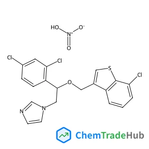 1-{2-[(7-Chloro-1-benzothiophen-3-yl)methoxy]-2-(2,4-dichlorophenyl)ethyl}-1H-imidazole nitrate (1:1)