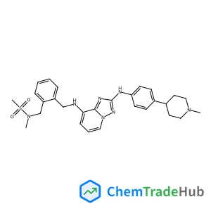 N-Methyl-N-(2-{[(2-{[4-(1-methyl-4-piperidinyl)phenyl]amino}[1,2,4]triazolo[1,5-a]pyridin-8-yl)amino]methyl}benzyl)methanesulfonamide
