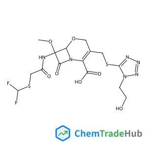 (6R,7R)-7-({[(Difluoromethyl)sulfanyl]acetyl}amino)-3-({[1-(2-hydroxyethyl)-1H-tetrazol-5-yl]sulfanyl}methyl)-7-methoxy-8-oxo-5-oxa-1-azabicyclo[4.2.0]oct-2-ene-2-carboxylic acid